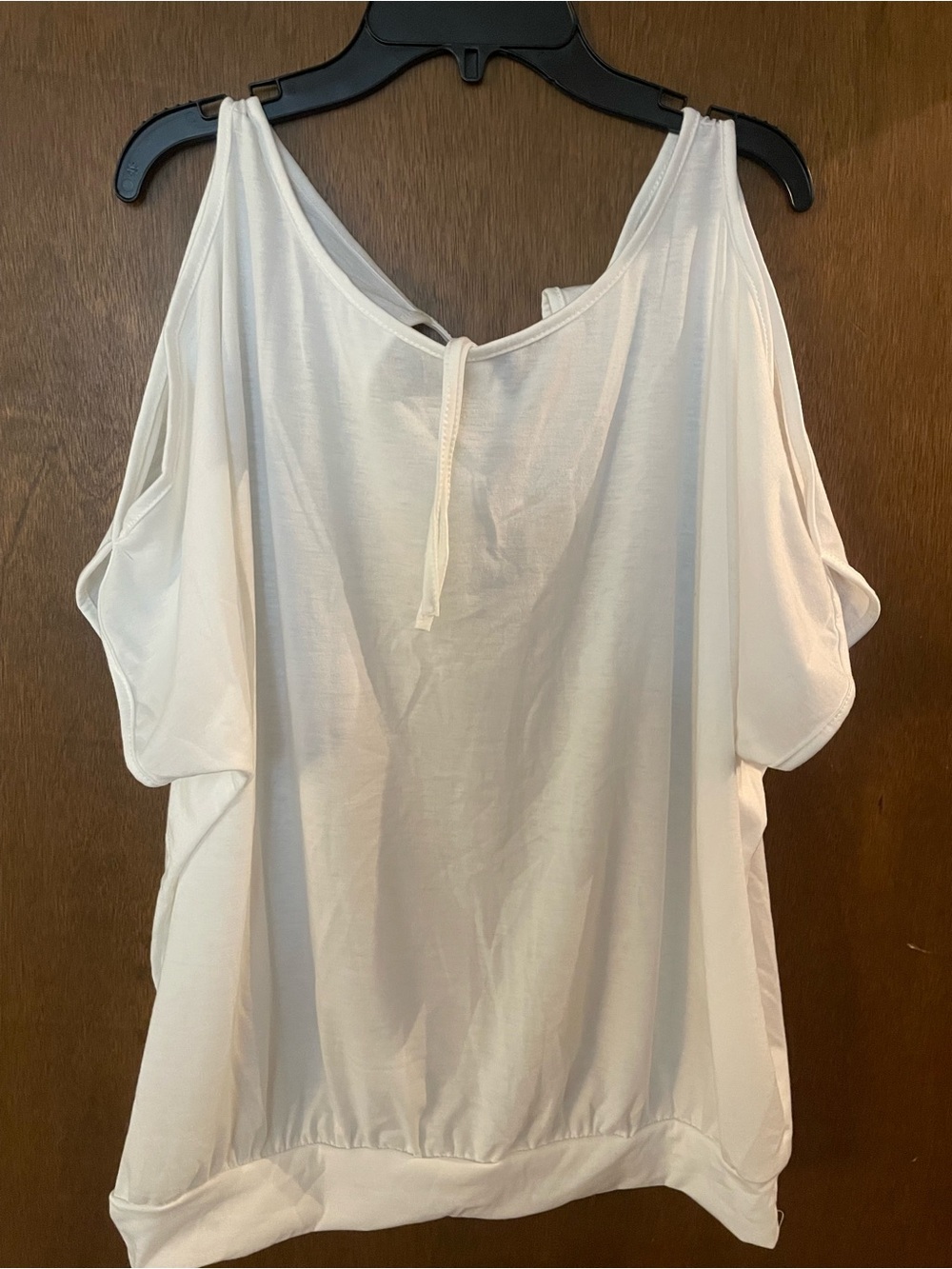 SHEIN White Cold-Shoulder Tunic Top